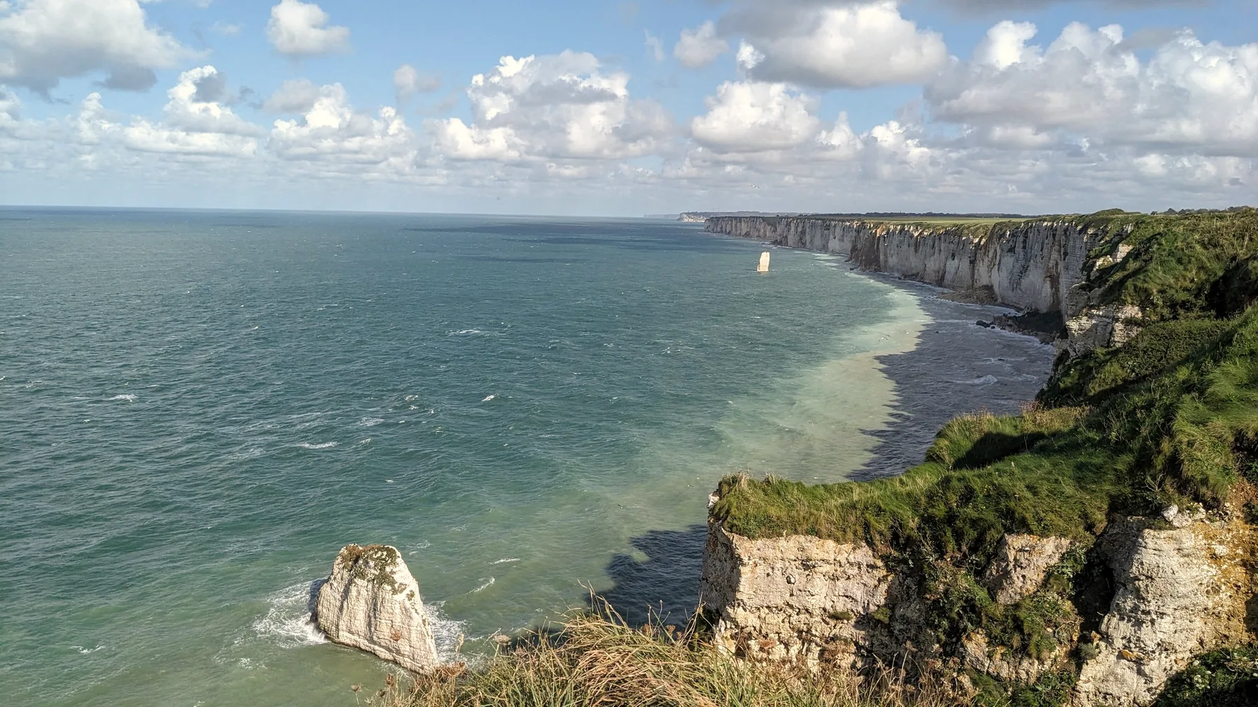 Chalk cliffs of Étretat in Normandy