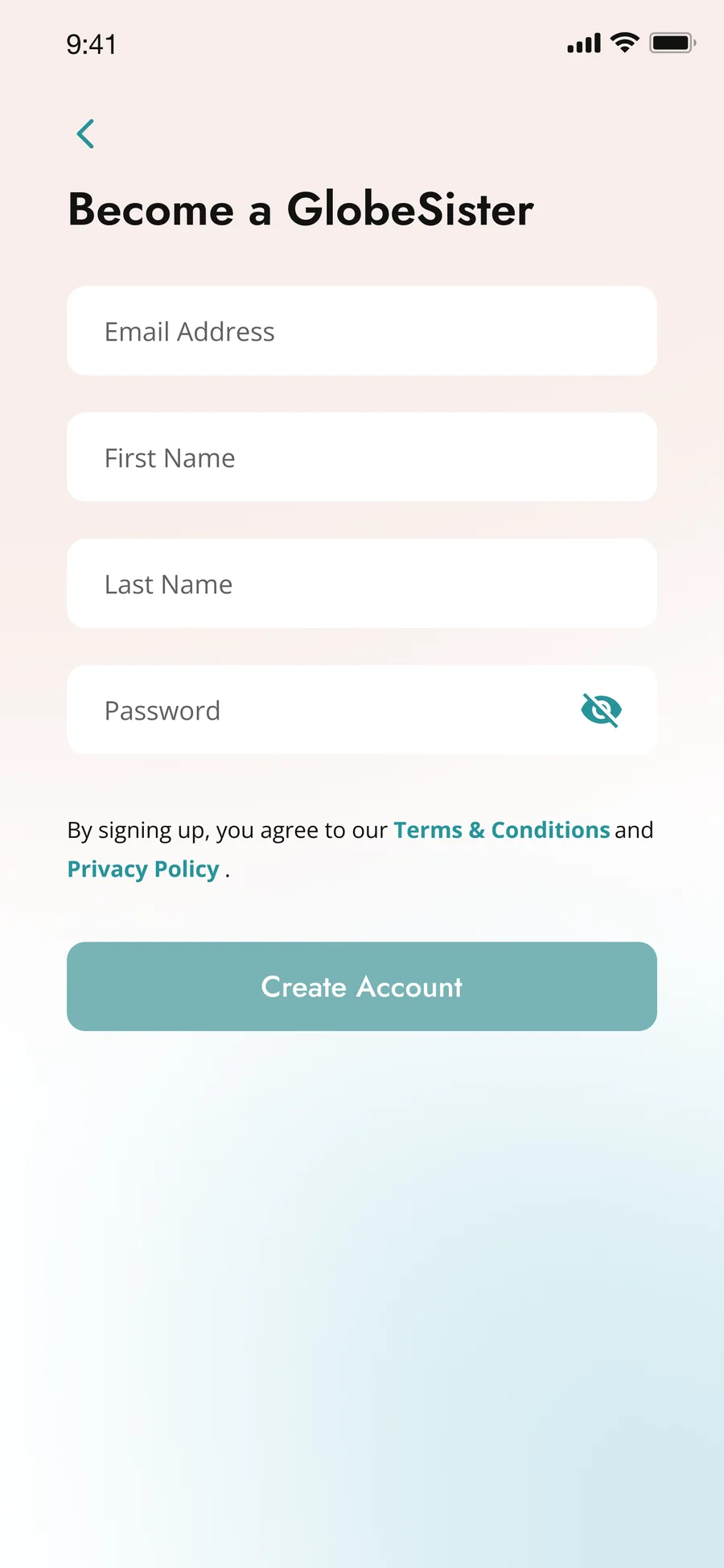 Sign-up form
